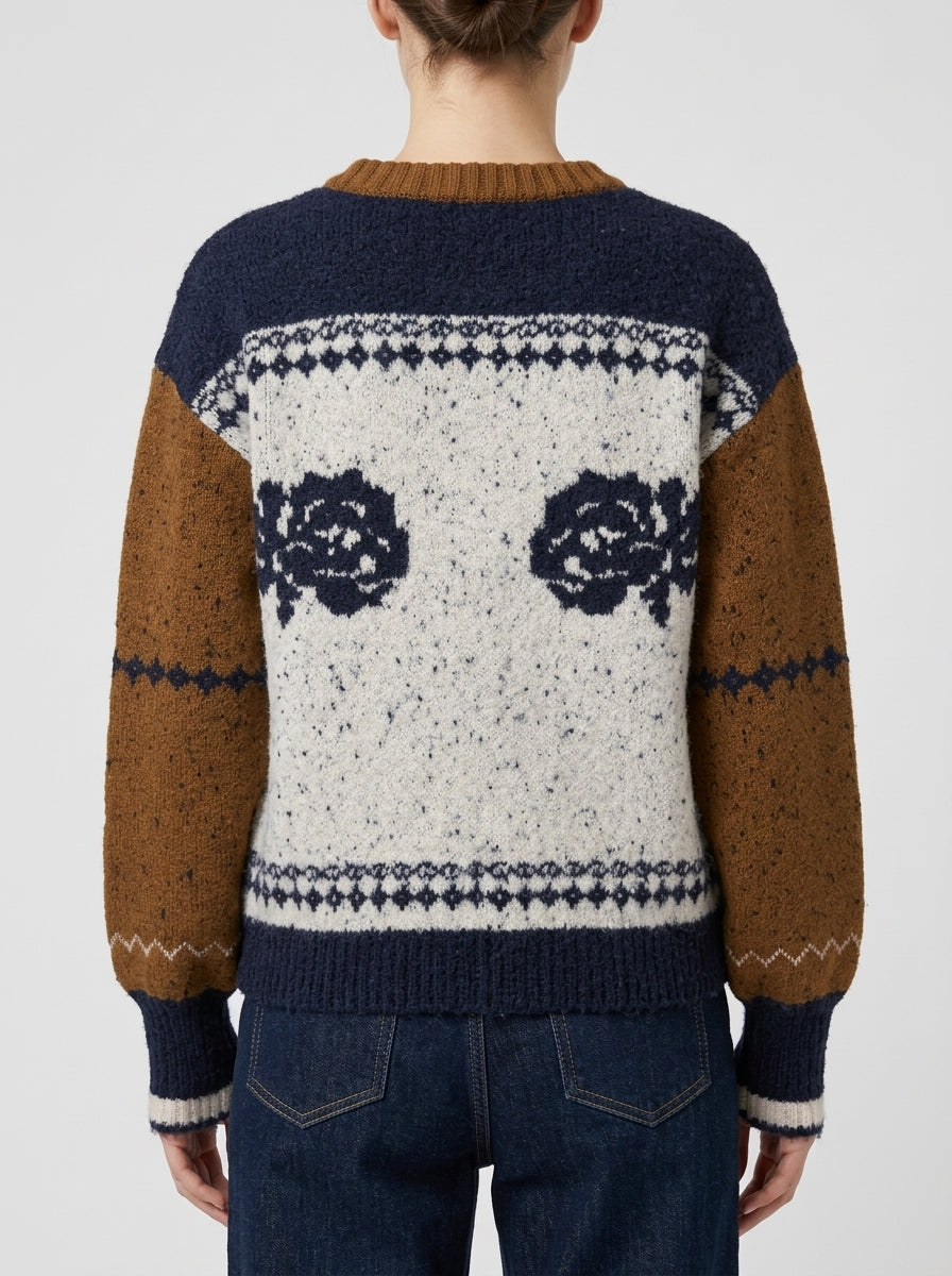 Pullover modello bomber  jacquard 