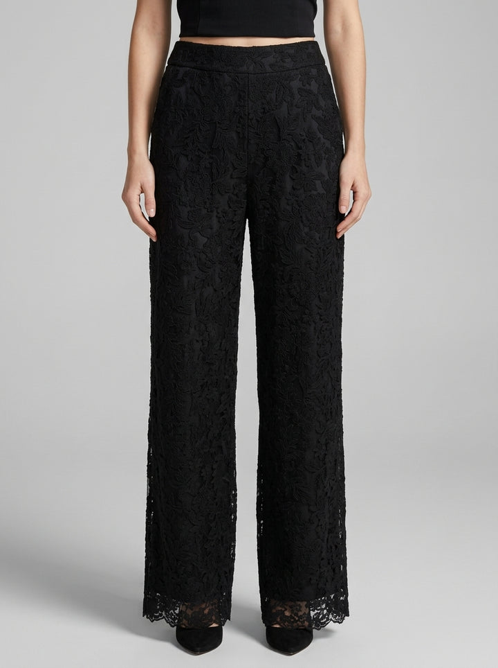 Pantalone in pizzo nero 