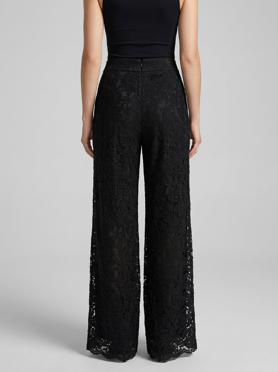 Pantalone in pizzo nero 