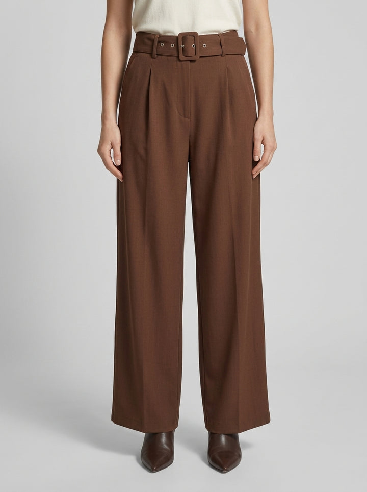 Pantalone  moro a Palazzo con Vita Alta e Cinturone 