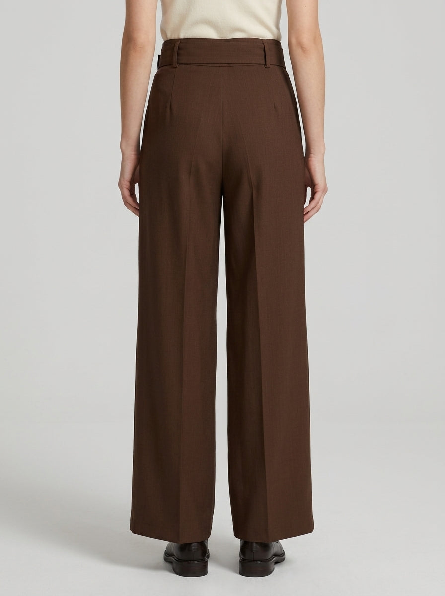 Pantalone  moro a Palazzo con Vita Alta e Cinturone 