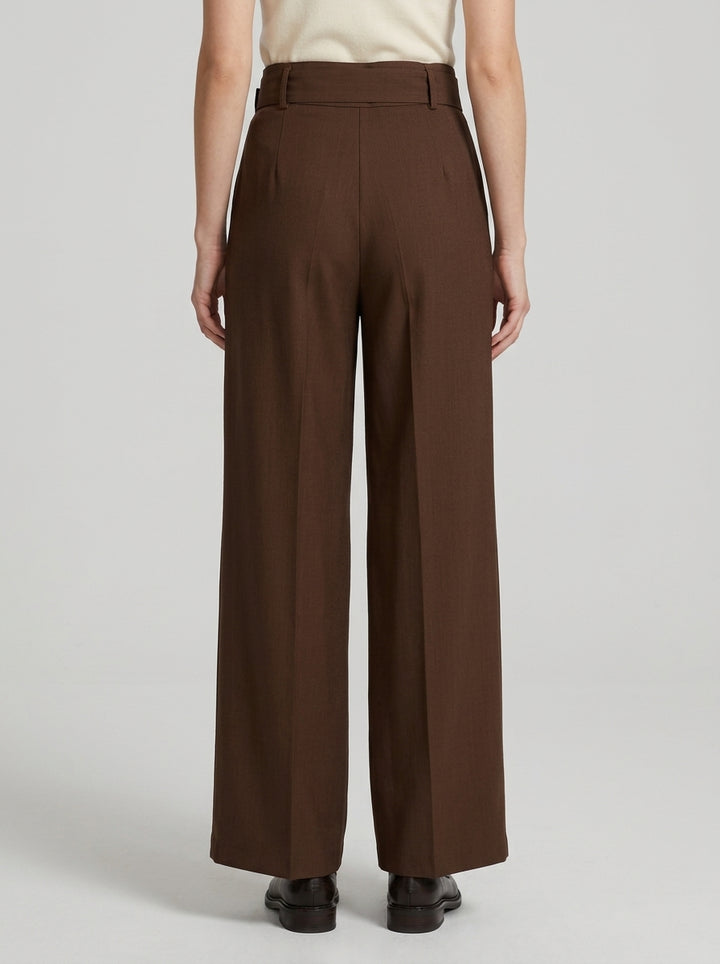 Pantalone  moro a Palazzo con Vita Alta e Cinturone 