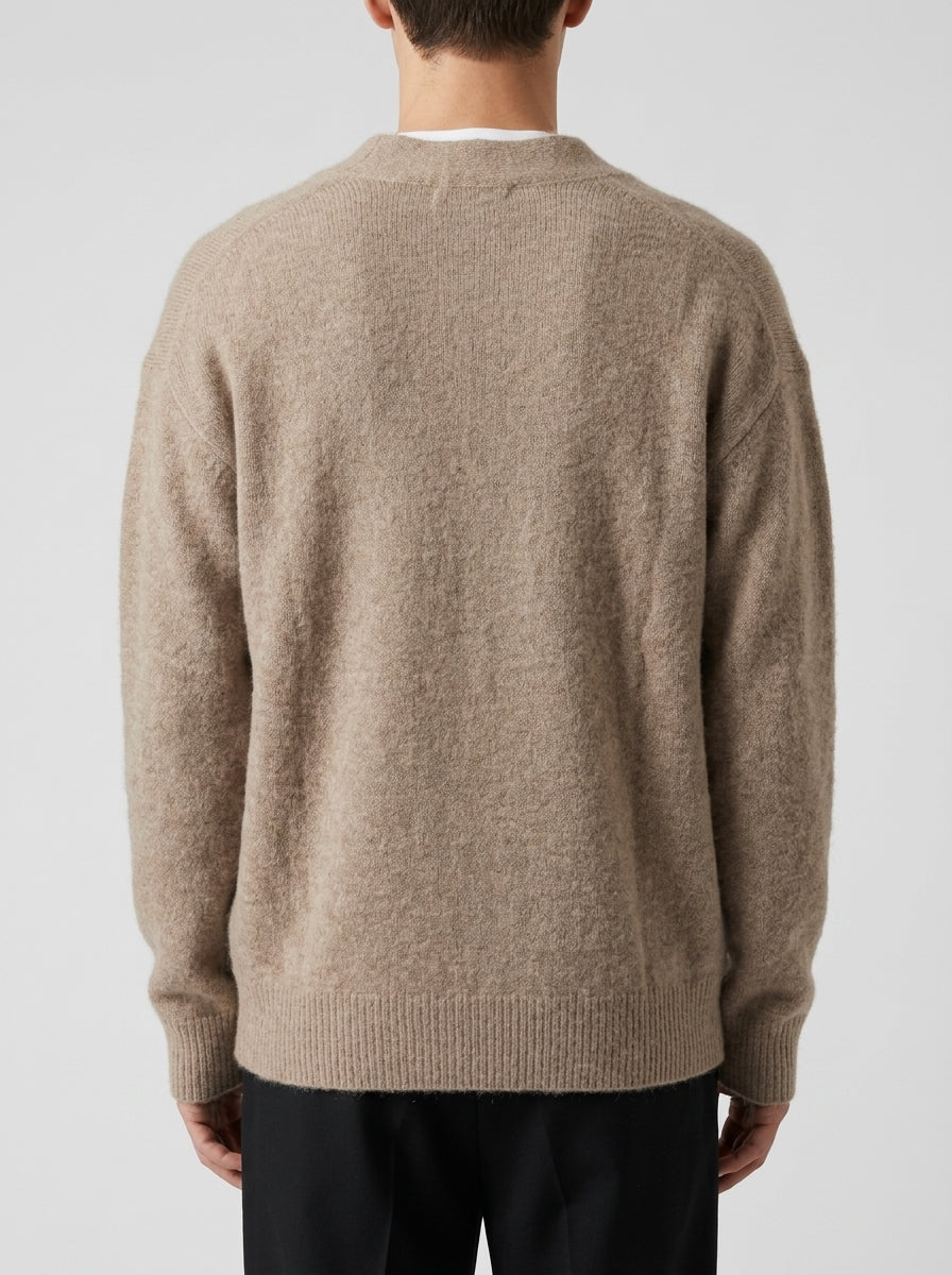 Cardigan Scollo a V Beige 