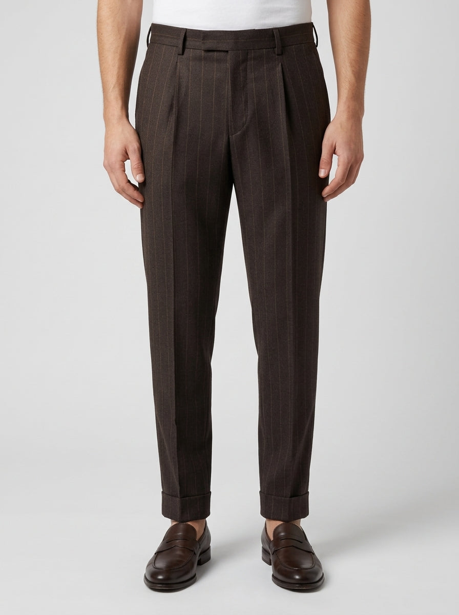 pantalone chiaia gessato moro 