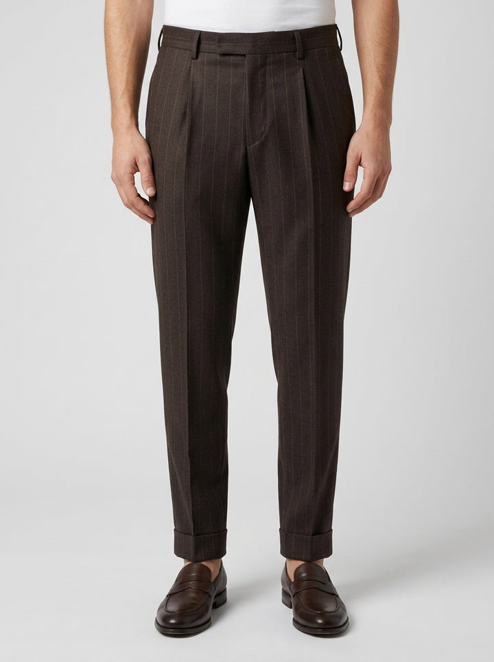 pantalone chiaia gessato moro 