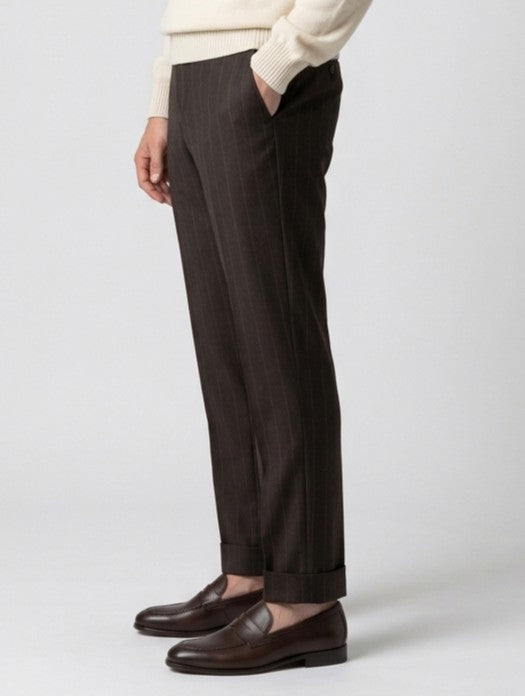 pantalone chiaia gessato moro 