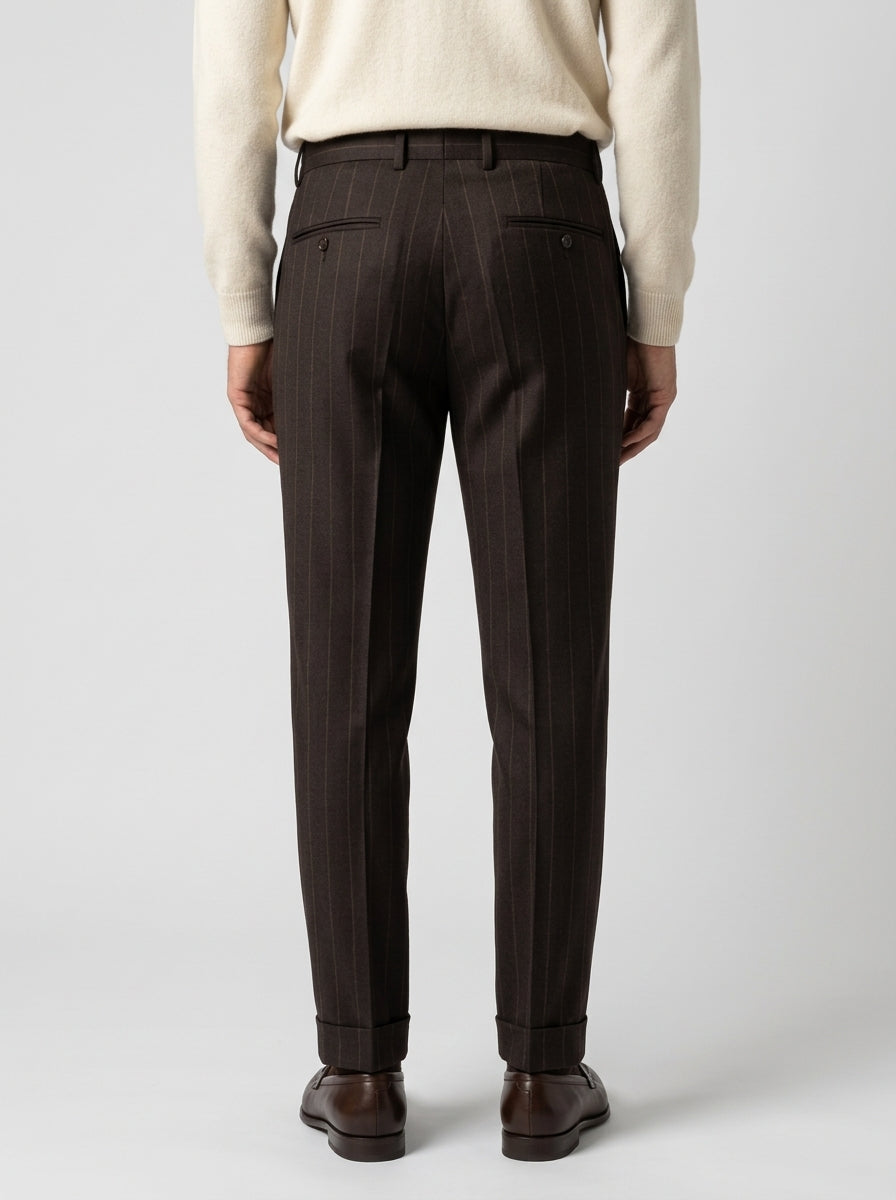 pantalone chiaia gessato moro 