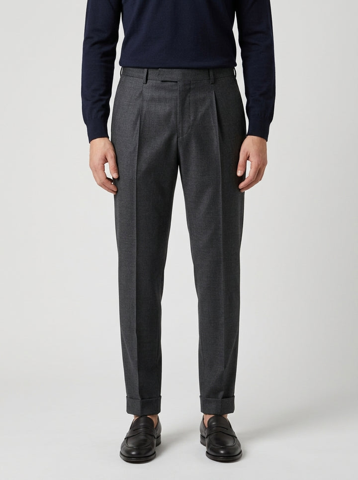 pantalone chiaia con pence antracite 