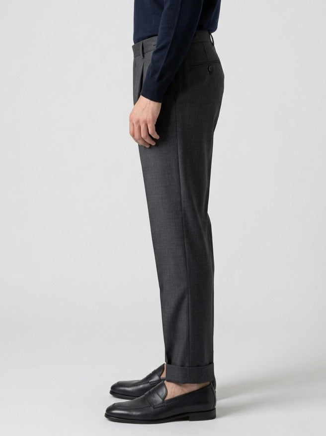 pantalone chiaia con pence antracite 