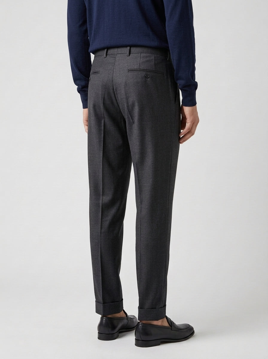 pantalone chiaia con pence antracite 