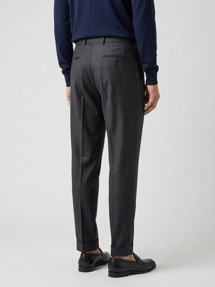 pantalone chiaia con pence antracite 