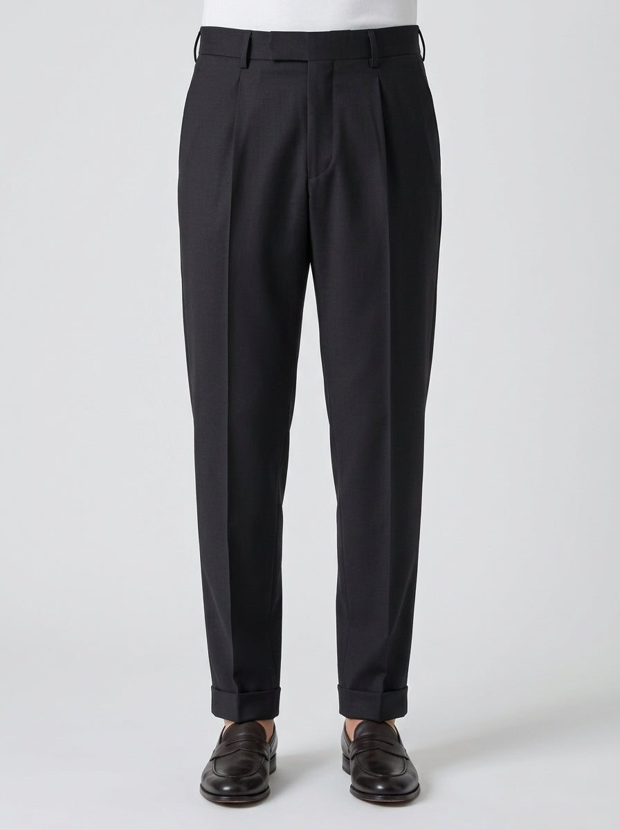 pantalone chiaia con pence nero 