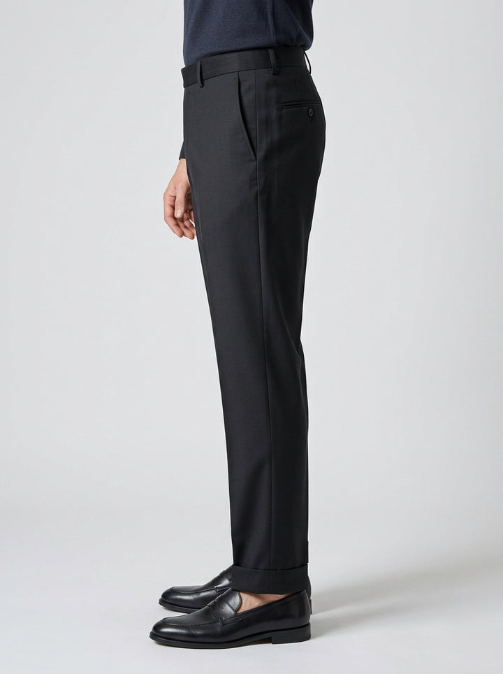 pantalone chiaia con pence nero 