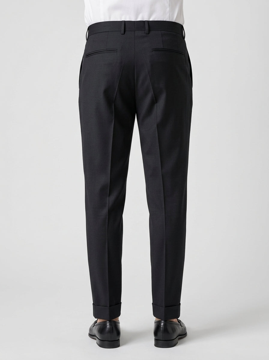 pantalone chiaia con pence nero 