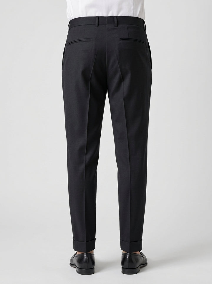 pantalone chiaia con pence nero 