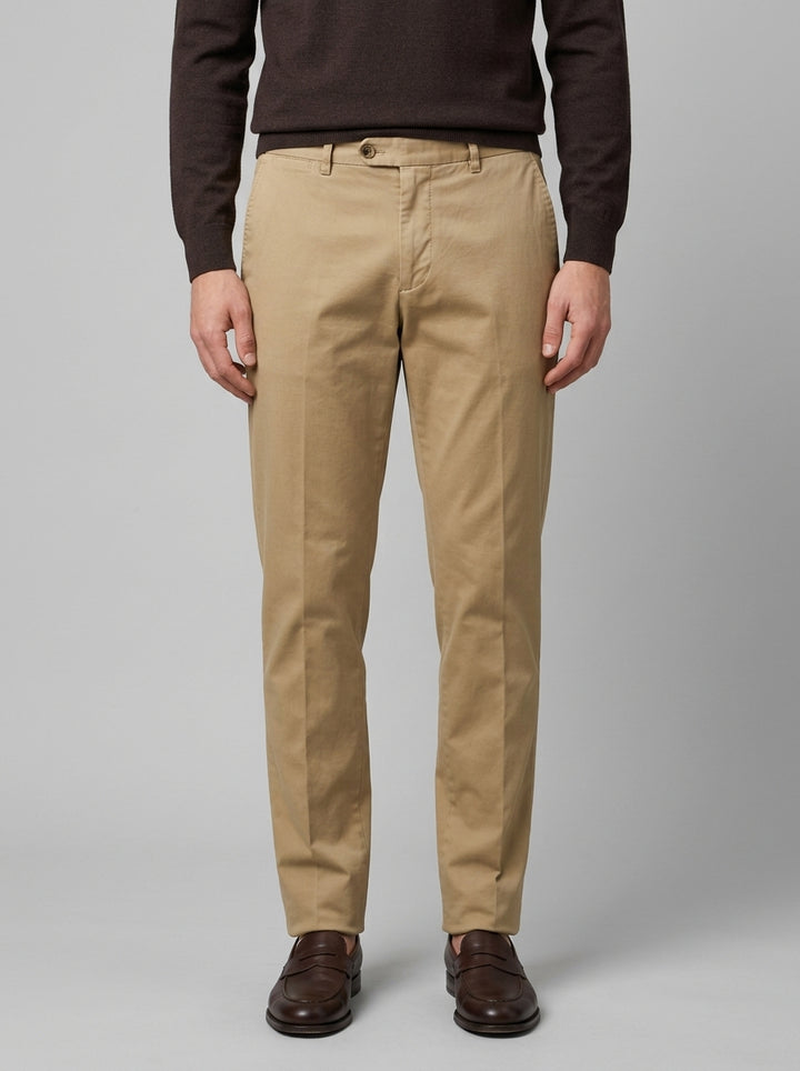 pantalone morello elax cotone beige 