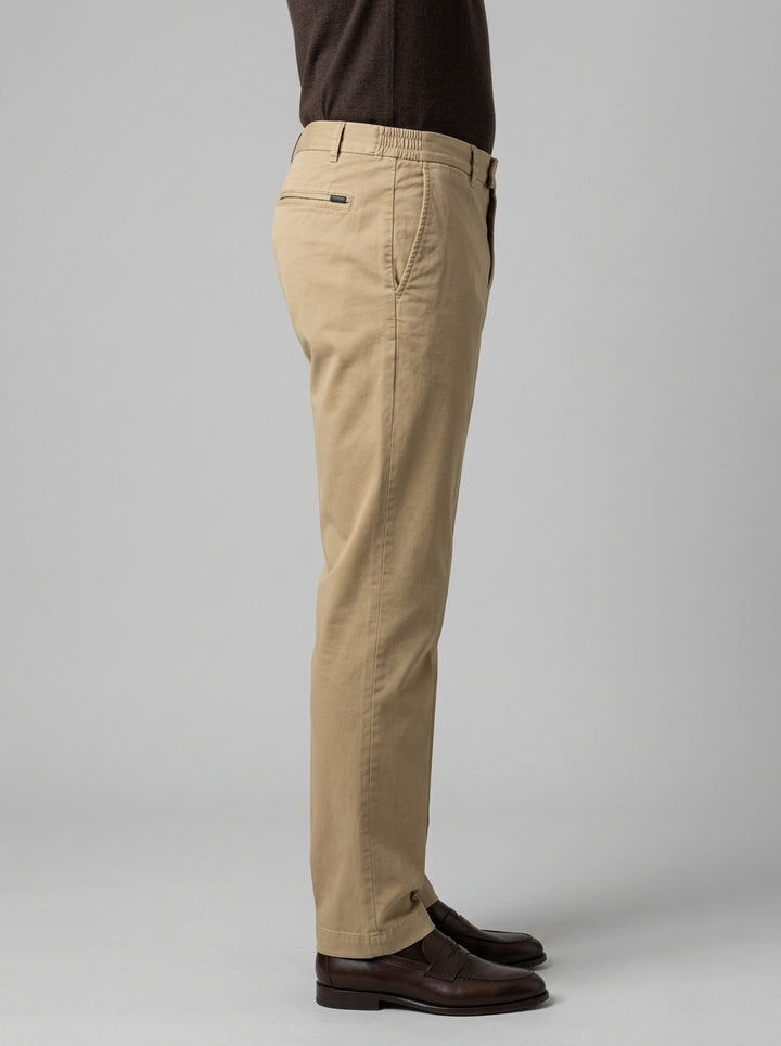 pantalone morello elax cotone beige 