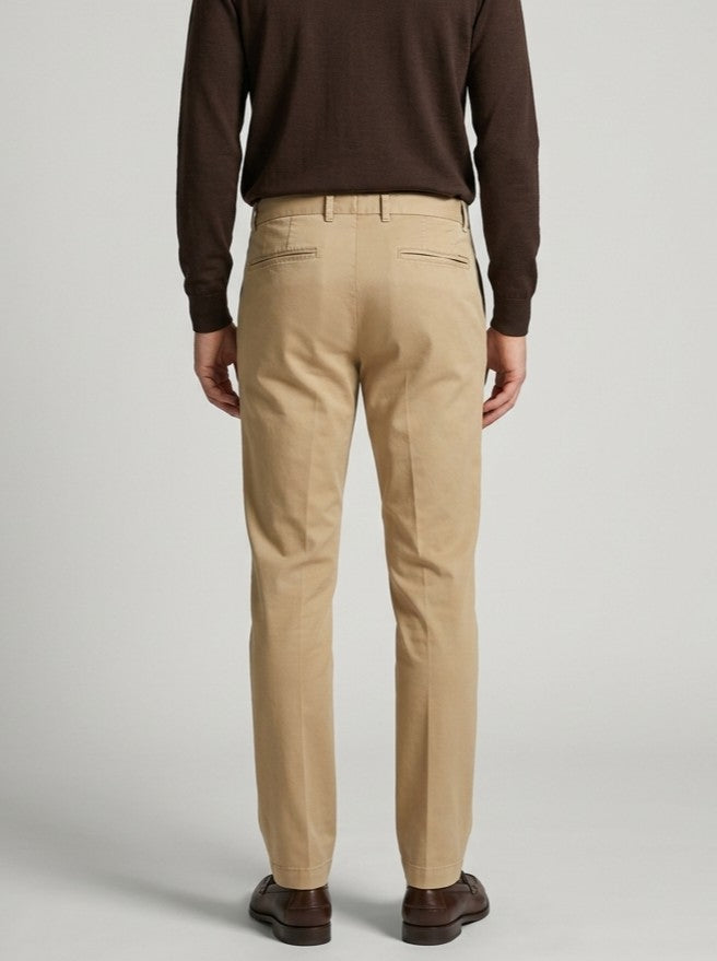 pantalone morello elax cotone beige 