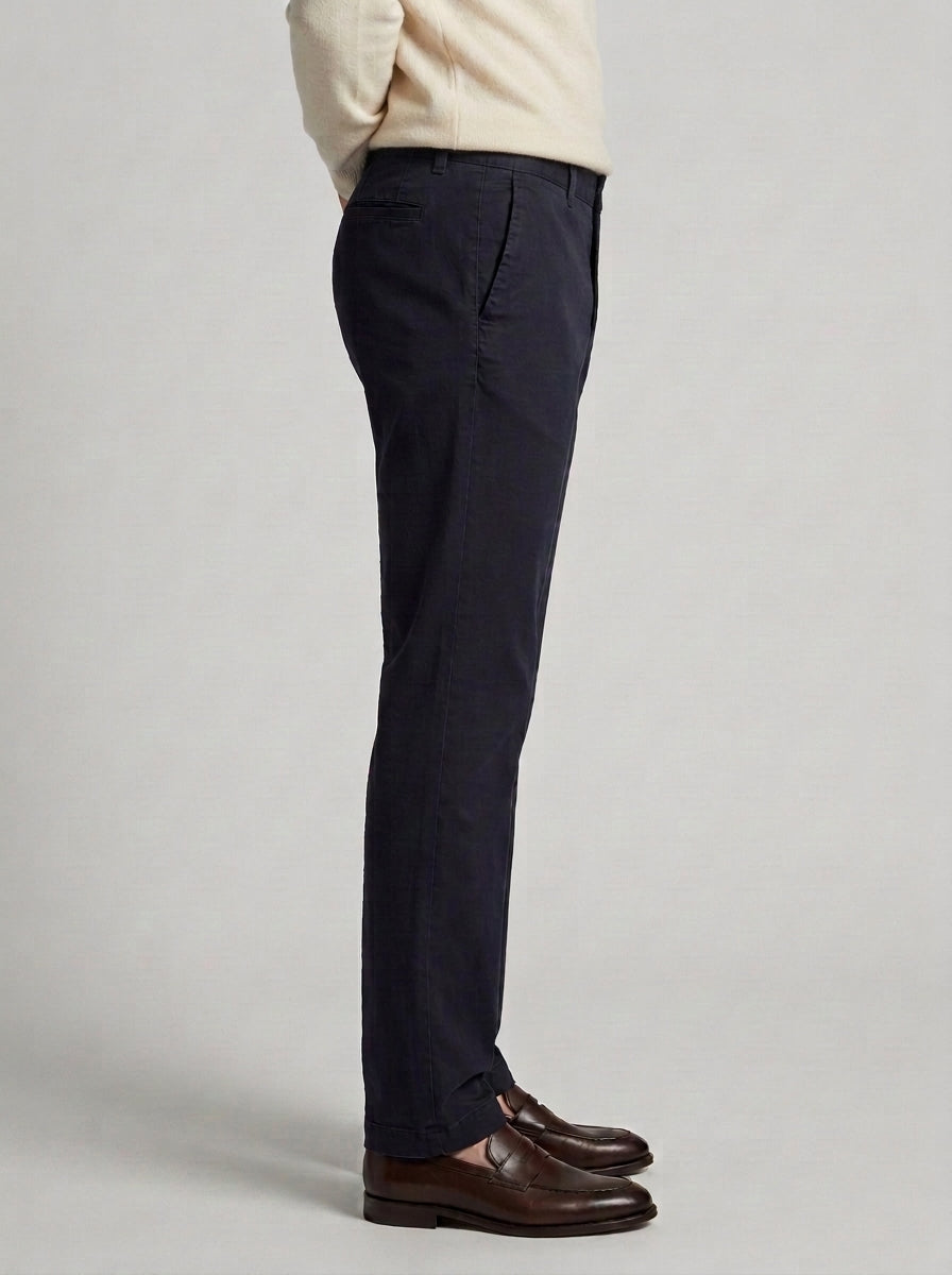 pantalone morello elax cotone blu 