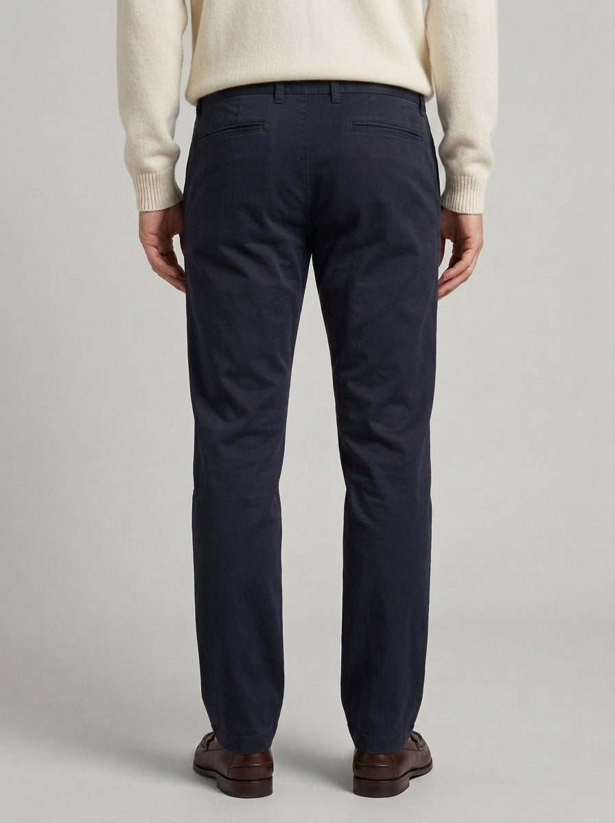 pantalone morello elax cotone blu 
