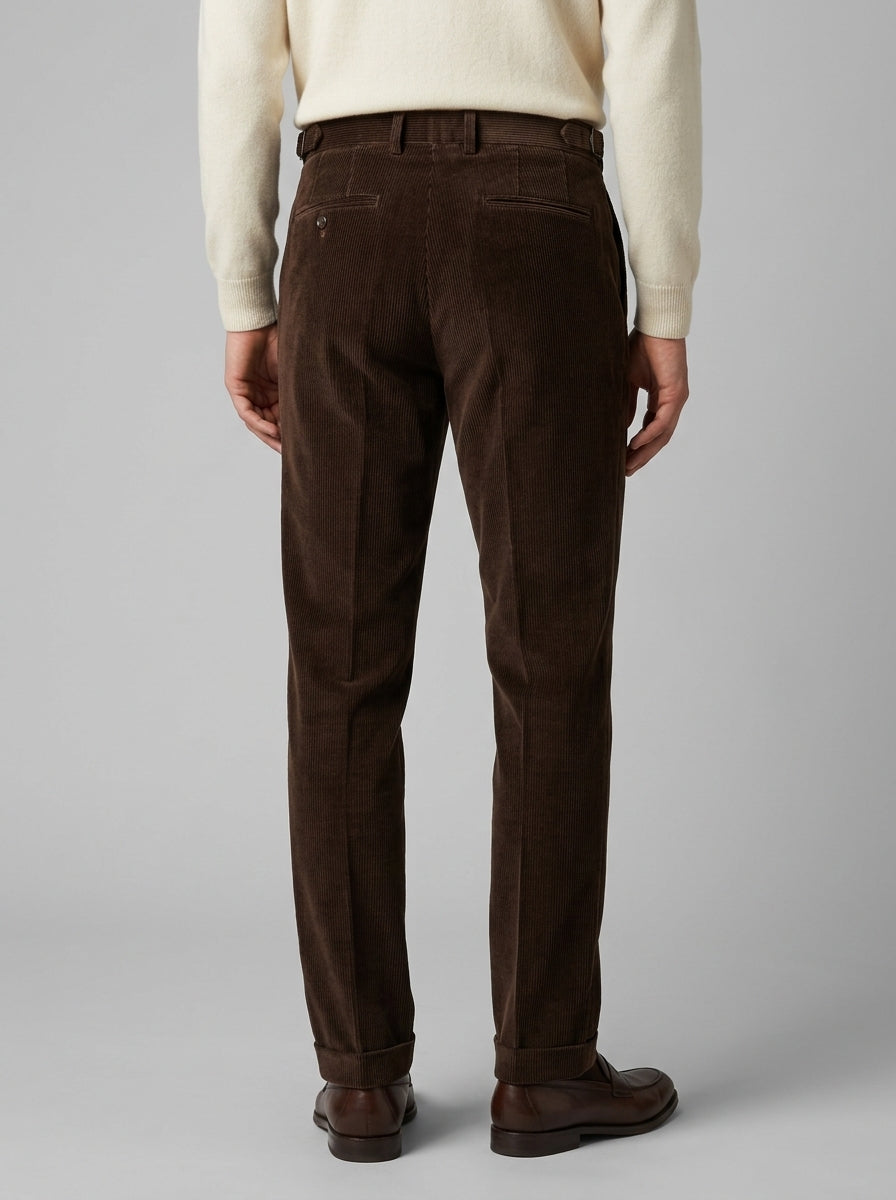 pantalone retro velluto verde 