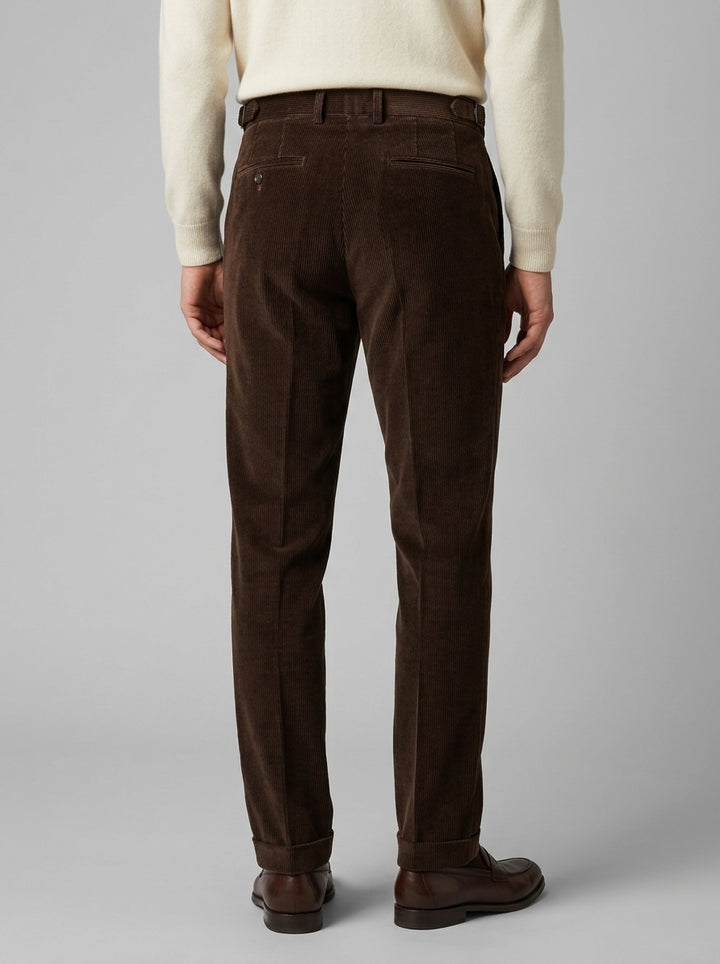 pantalone retro velluto verde 