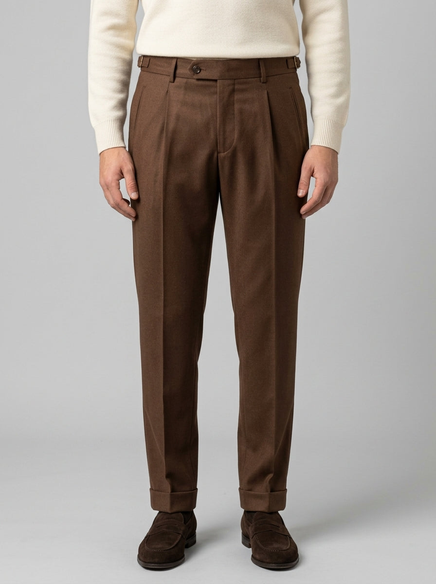 pantalone retro vitale barberis marrone 