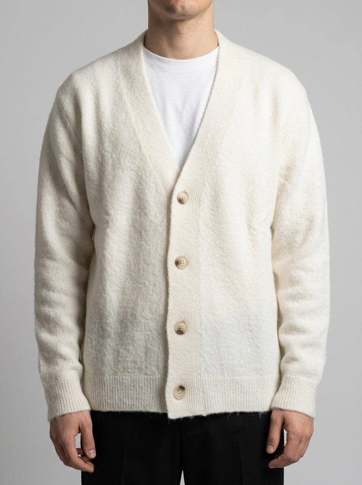 Cardigan in Baby Alpaca panna 