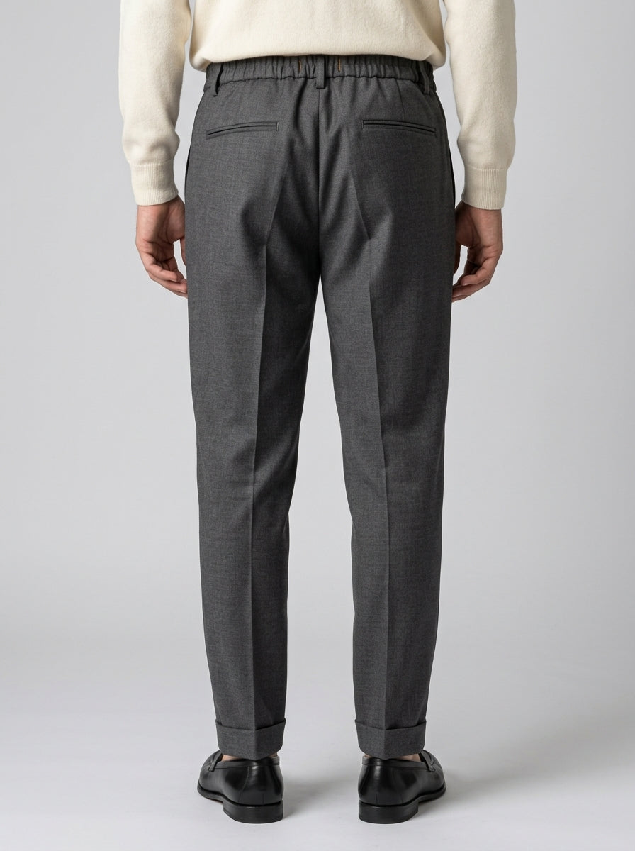 pantalone otaru lana tecnica grigio 