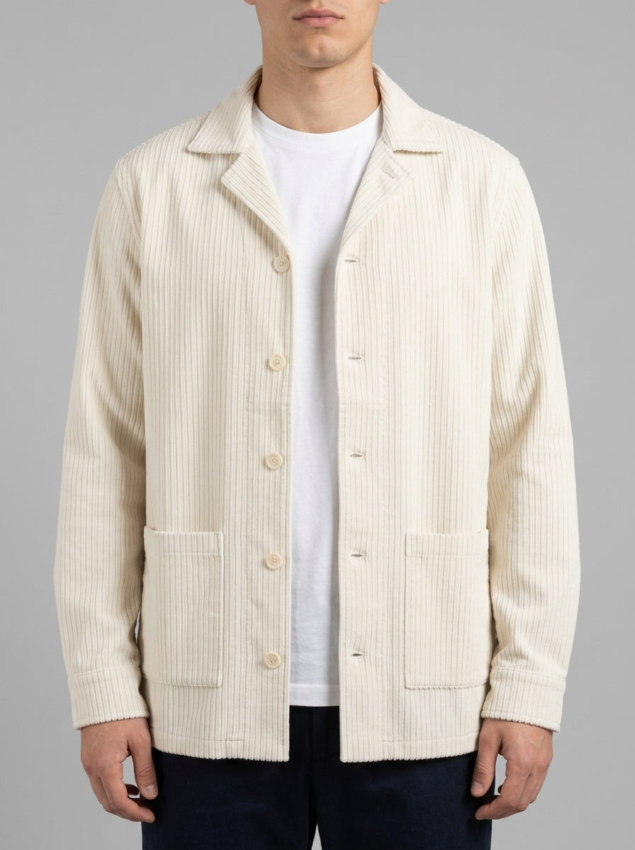 overshirt velluto panna 
