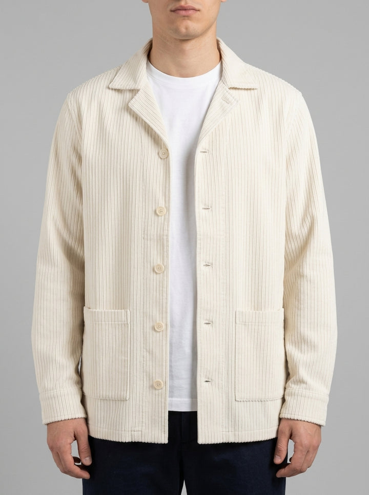 overshirt velluto panna 