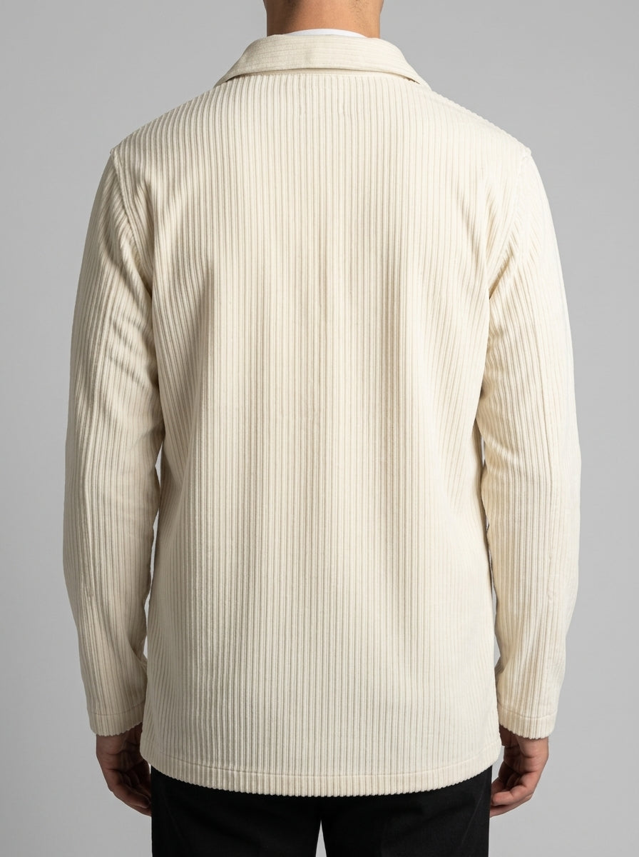 overshirt velluto panna 