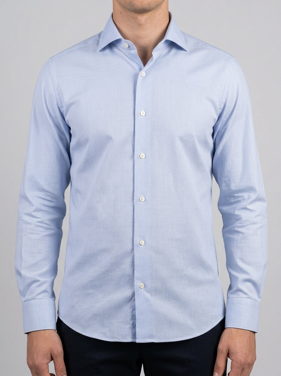 Camicia Uomo in Flanella Celeste 