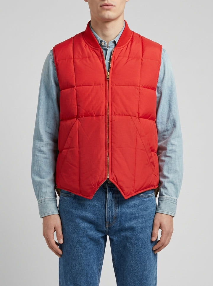 Gilet Smanicato in Piuma Modello Don West - Rosso 