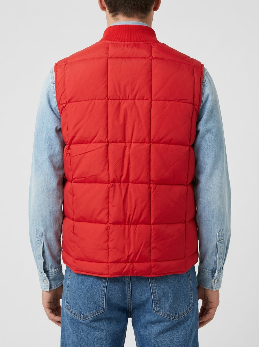 Gilet Smanicato in Piuma Modello Don West - Rosso 