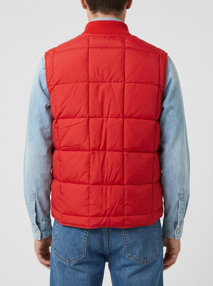 Gilet Smanicato in Piuma Modello Don West - Rosso 