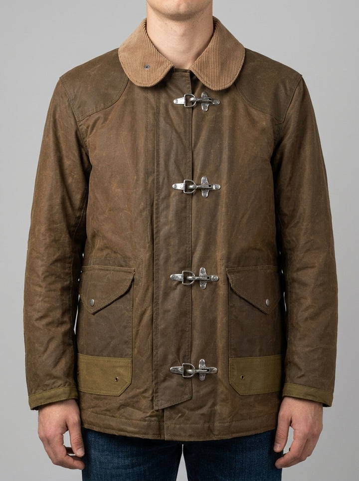 Giacca Fireman Waxed Jacket a 4 Ganci 