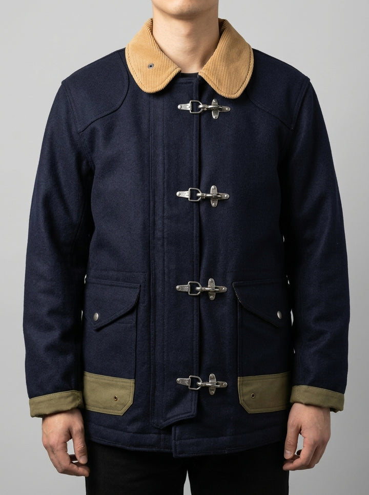 Giacca Fireman  Lana Blu 4 Ganci 