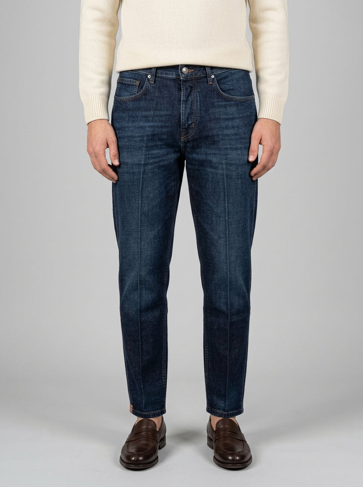 Jeans Seoul Denim Blu Carteggiato 