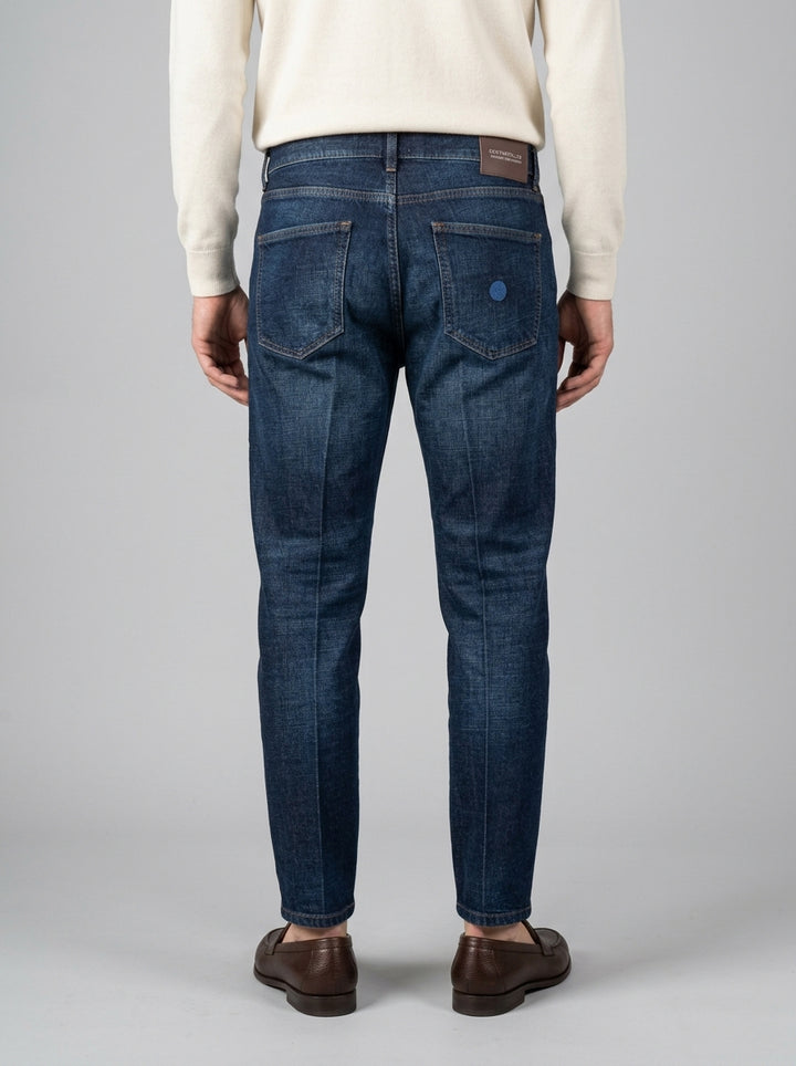 Jeans Seoul Denim Blu Carteggiato 