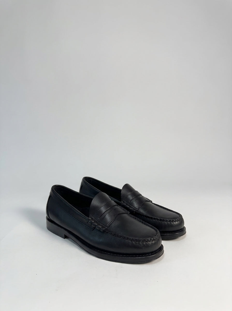 Penny Weejuns Larson Penny<BR/>Morbida pelle nera 