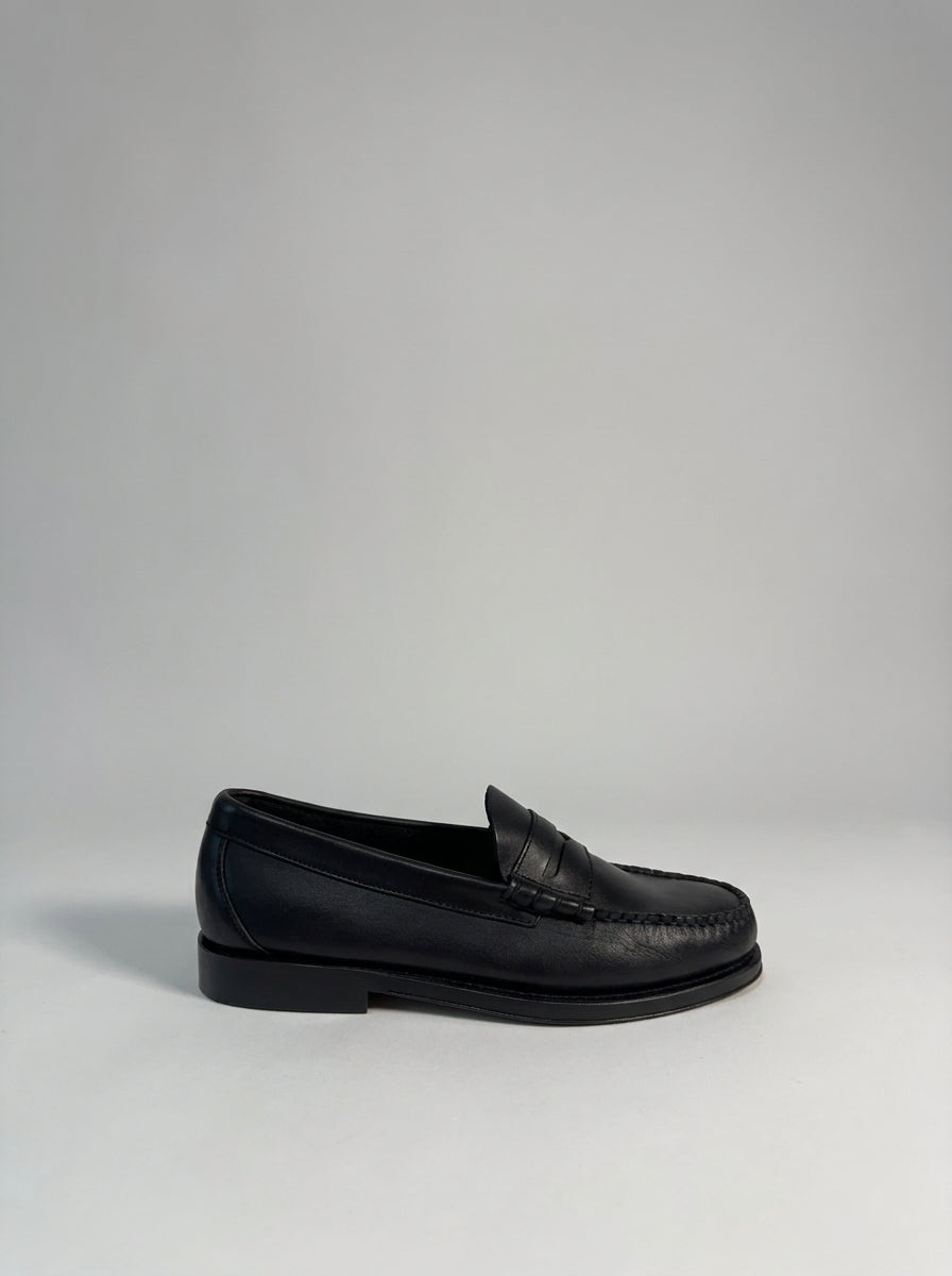 Penny Weejuns Larson Penny<BR/>Morbida pelle nera 