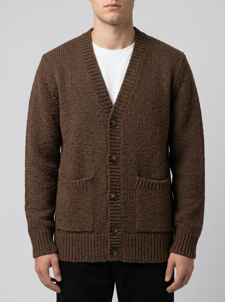Cardigan CON TASCHE moro  in Bouclé 