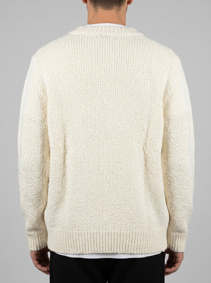 Cardigan CON TASCHE panna  in Bouclé 