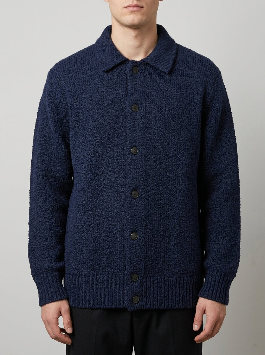 Cardigan  blu modello polo 