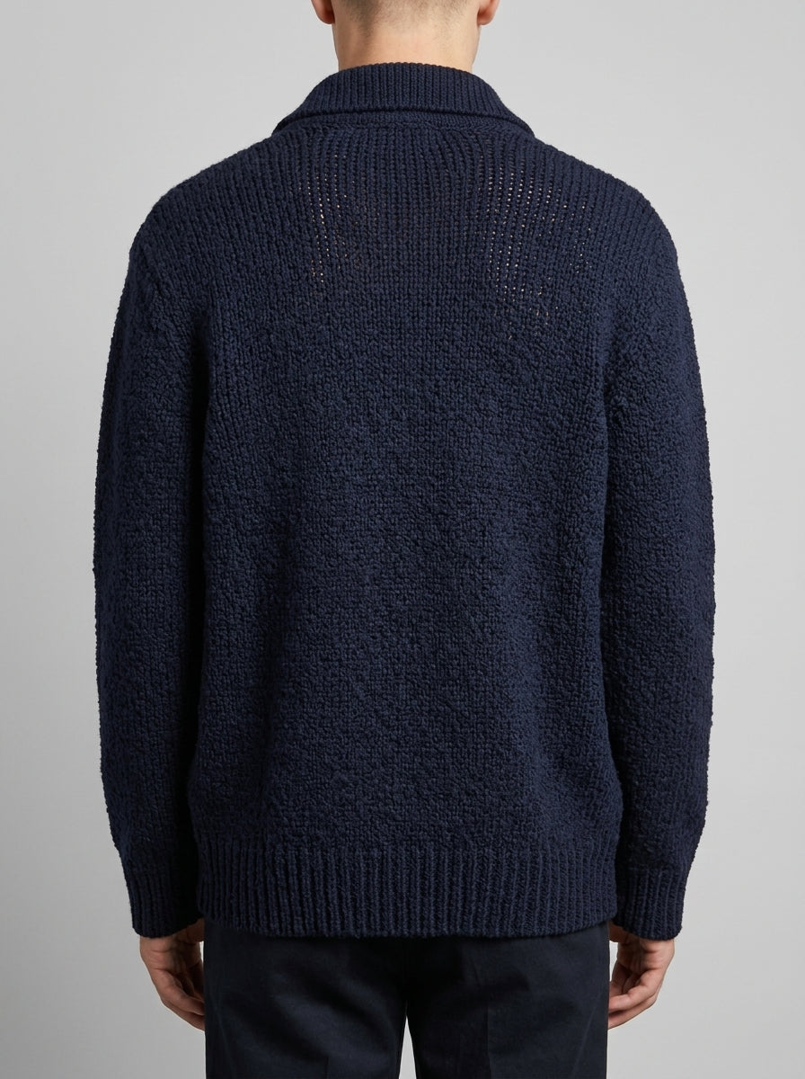 Cardigan  blu modello polo 