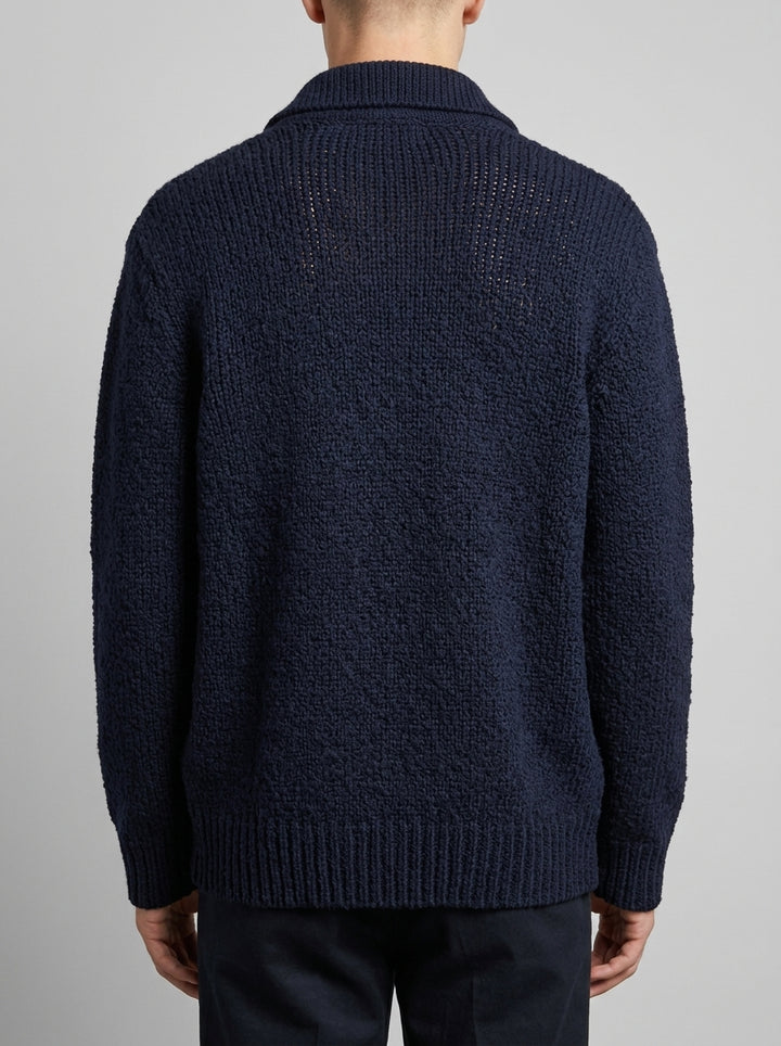 Cardigan  blu modello polo 