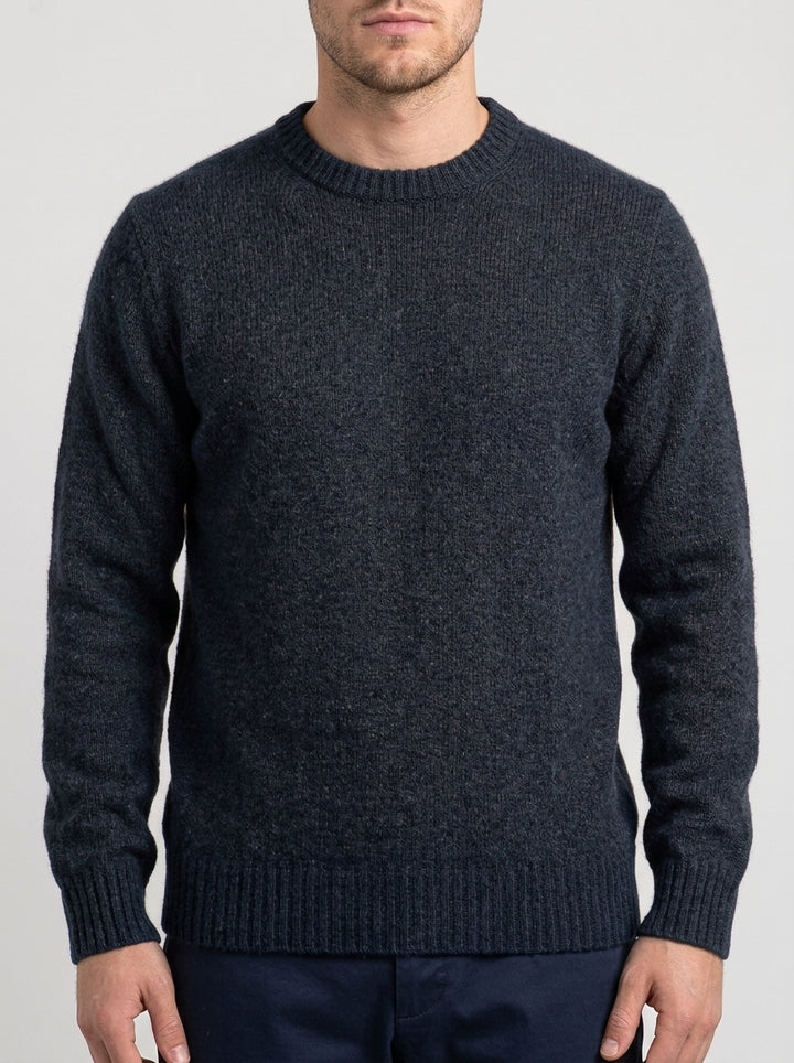 Maglione in lana mouliné  blu 