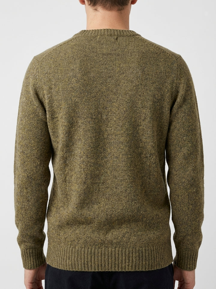 Maglione in lana mouliné  verde 