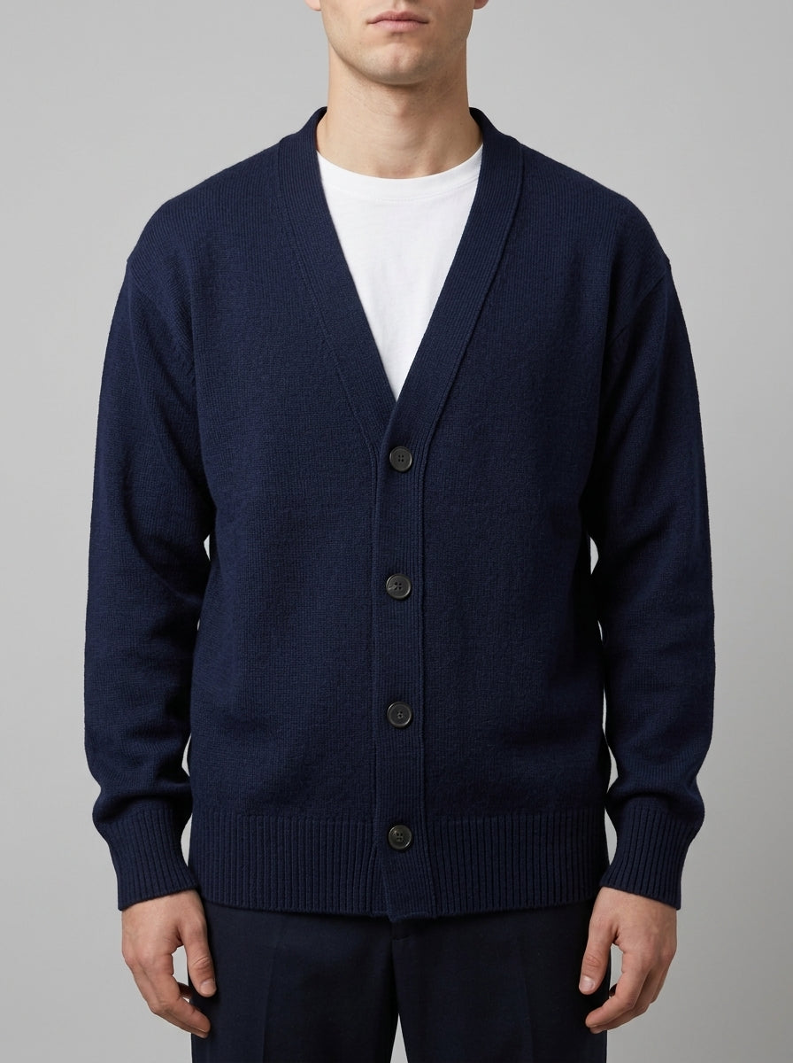 Cardigan Uomo blu con Bottoni 